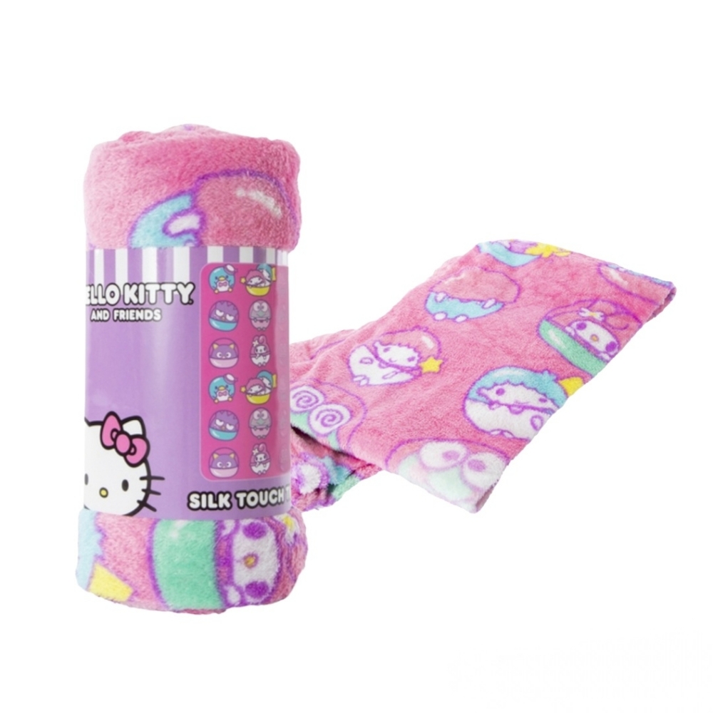 Hello Kitty and Friends Silk Touch Blanket by Sanrio